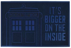 Image of Doctor Who It's Bigger On The Inside Door Mat blue