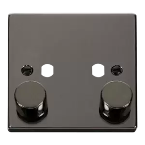 Image of Click Scolmore Deco 2 Gang Dimmer Plate and Knob - VPBN152PL