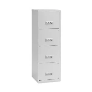 Image of Pierre Henry A4 Maxi Steel Lockable 4 Drawer Filing Cabinet Grey