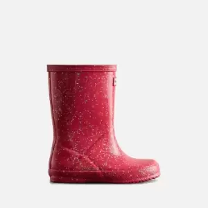 Image of Hunter Kids First Classic Giant Glitter Rubber Wellington Boots - UK 6 Toddler