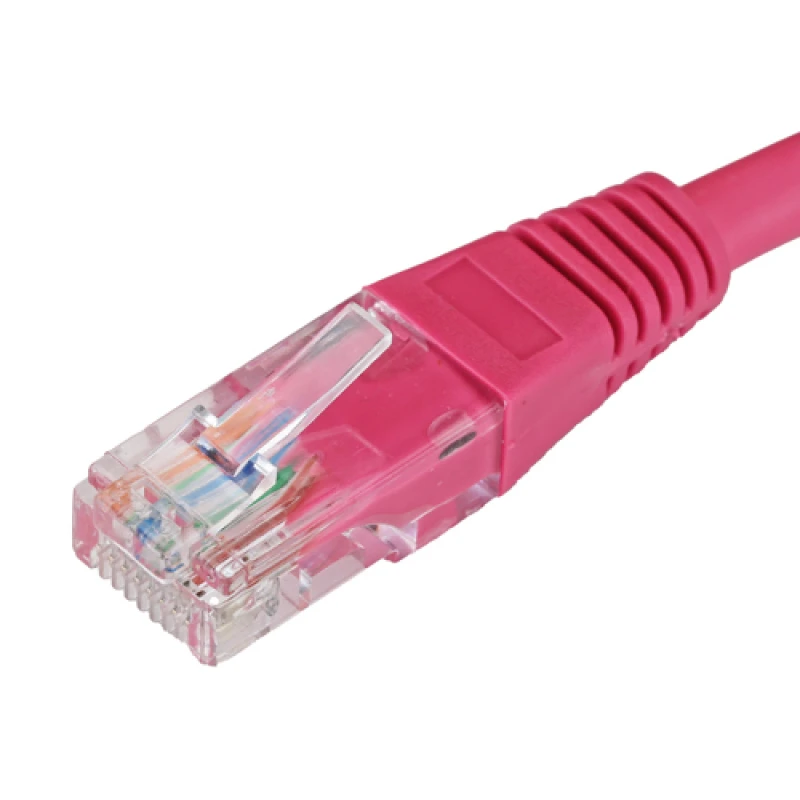 Image of Cablenet 2m Cat5e RJ45 Pink U/UTP PVC 24AWG Flush Moulded Booted Patch