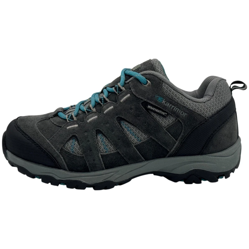 Image of Karrimor Mount Waterproof Walking Shoes Juniors Grey/Teal male 4 (36.5)