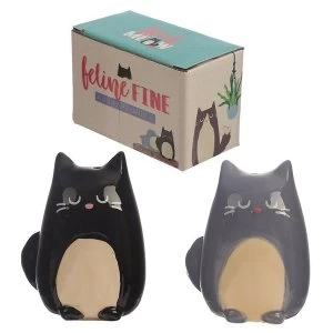 Image of Cute Cat Design Salt and Pepper Set