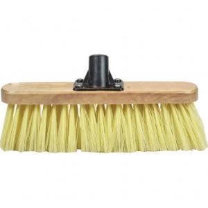 Image of Faithfull Threaded Socket Soft Cream PVC Bristle Broom Head 12"