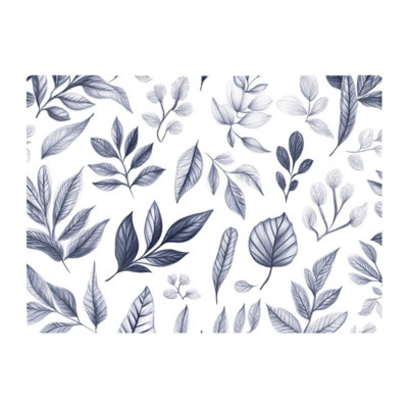 Image of Warren Reed Designer Grey Hand Drawn Leaves Chopping Board