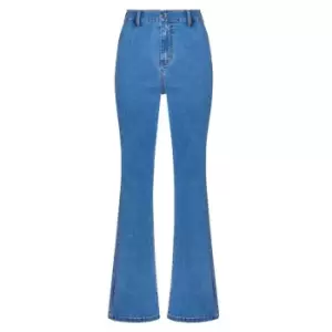 Image of Firetrap Ladies Stretch Flare Jean - Blue
