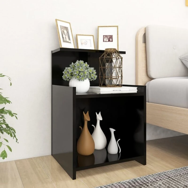 Image of VIDAXL Bed Cabinets 2 pcs Black 40x35x60cm Engineered Wood Vidaxl 8720286557839