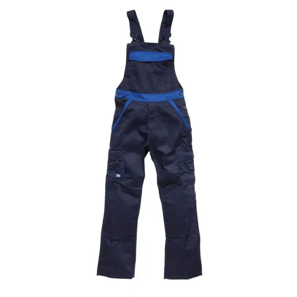 Image of Dickies Mens Industry 300 Two Tone Work Bib and Brace IN30040NRB44 Colour: Navy / Royal