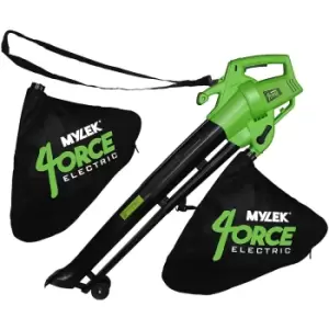 Image of Mylek 3000W Garden Leaf Blower And Vacuum - Green & Black
