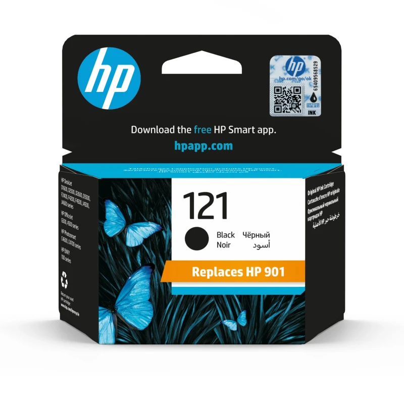 Image of HP 121 Black Original Ink Cartridge