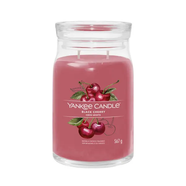 Image of Yankee Candle Black Cherry Scented Candle 567g