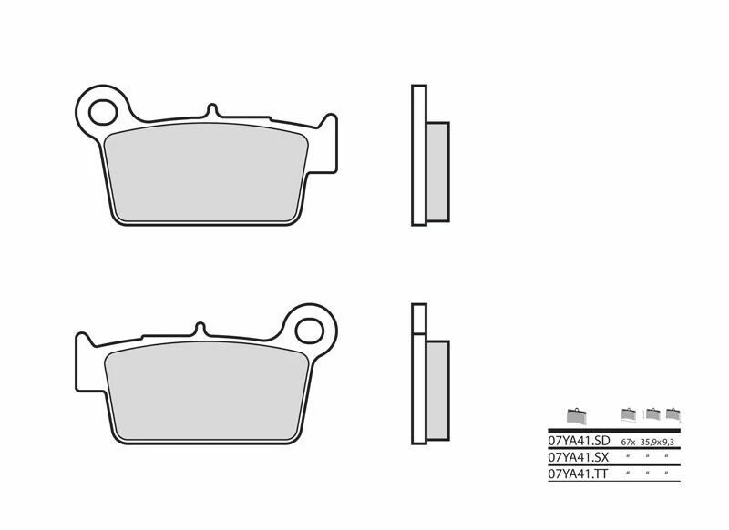 Image of Brembo S.p.A. Off-Road Sintered Metal Brake pads - 07YA41SD
