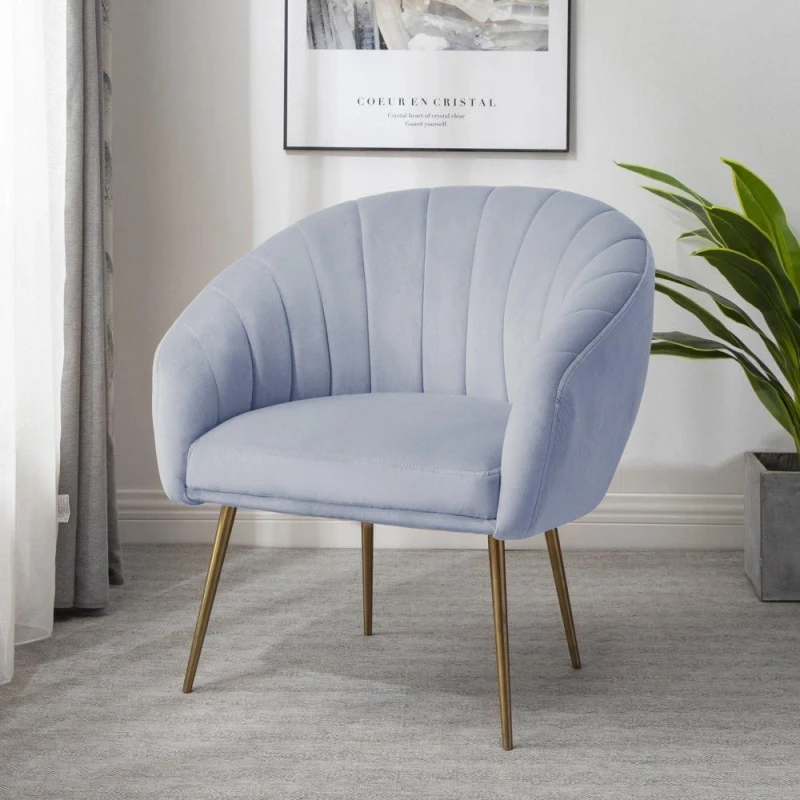 Image of Artemis Home Helena Accent Chair in Light Blue Light Blue Unisex