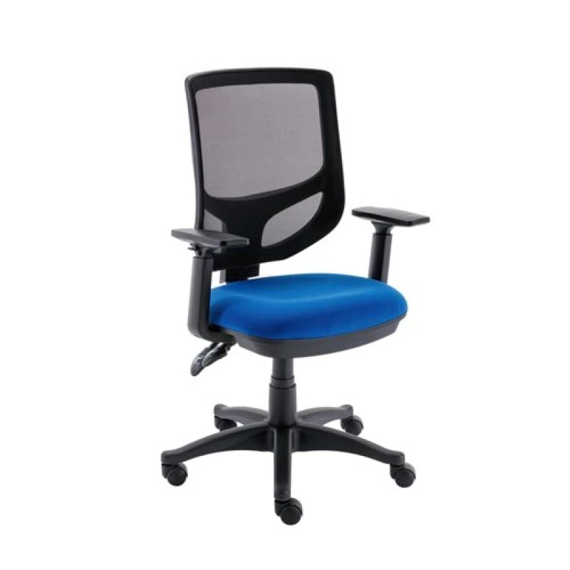 Image of Astin Nesta Mesh Back Operator Chair Adjustable Arms 590x900x1050mm Royal Blue KF800028