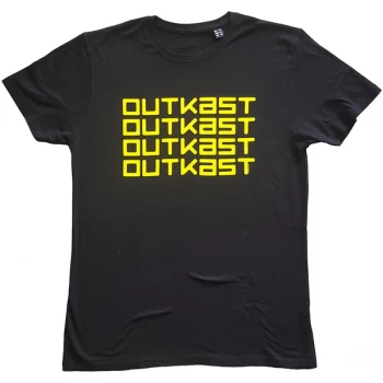 Image of Outkast - Logo Repeat Unisex Medium T-Shirt - Black