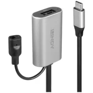 Image of LINDY USB cable USB 3.2 1st Gen (USB 3.0 / USB 3.1 1st Gen) USB-C plug, USB-A socket 5m Black, Grey 43270