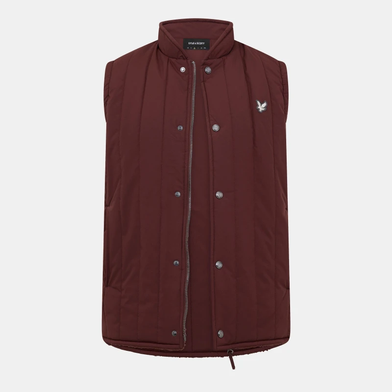 Image of Lyle and Scott Lyle Reversible Gilet - Red Red M