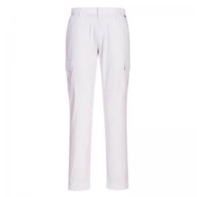 Image of Portwest Stretch Slim Combat Trousers S231WHR30 Colour: White