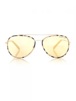 Image of Michael Kors Gold MK1019 Ida pilot sunglasses Gold