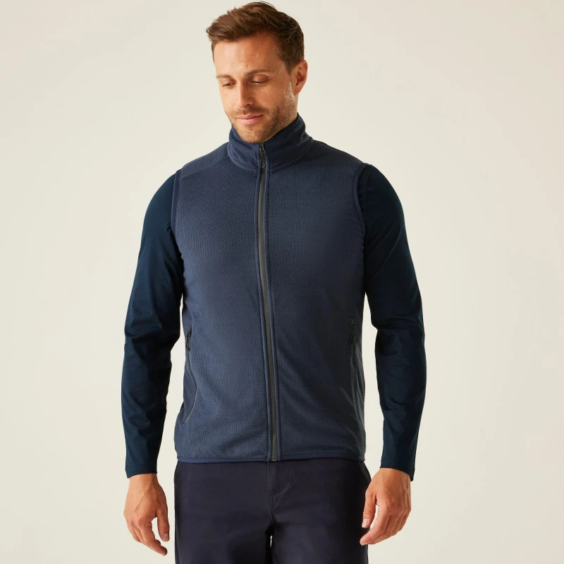 Image of Regatta Mens Navigate Fleece Bodywarmer Navy Seal Grey male S