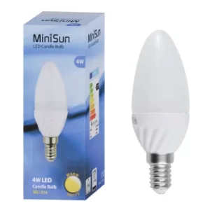 Image of Pack of 6 4W SES E14 Warm White LED Frosted Candle Bulbs