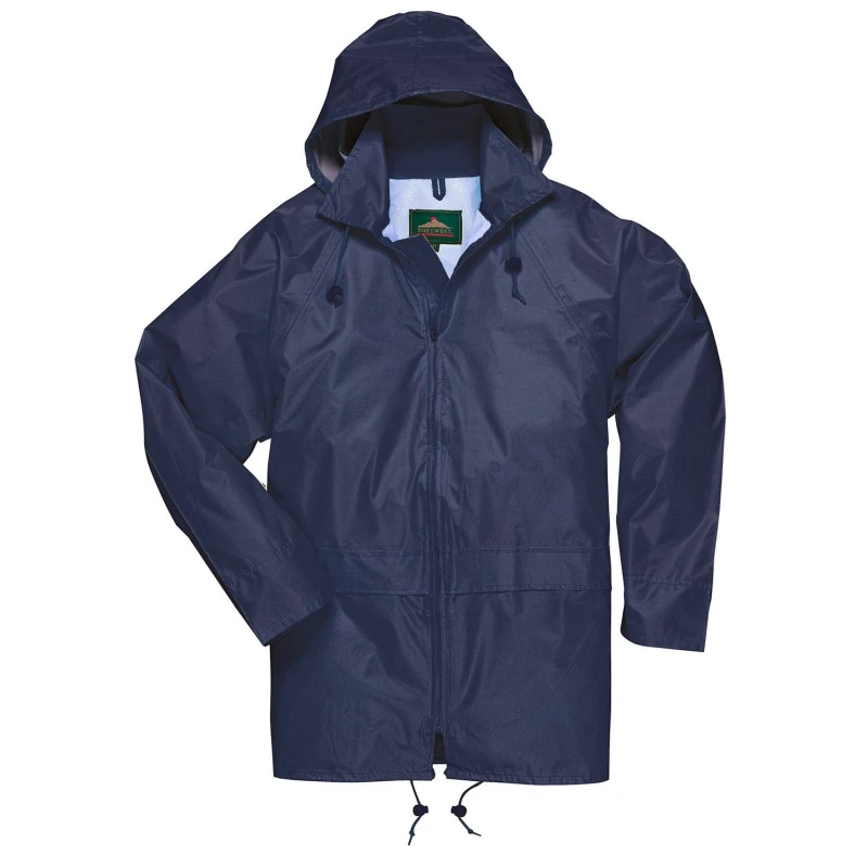Image of Portwest Mens Classic Raincoat in Navy Size: Small Navy Male S