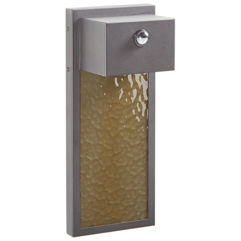 Image of Beliani Outdoor LED Wall Light Carron With Motion Sensor Grey