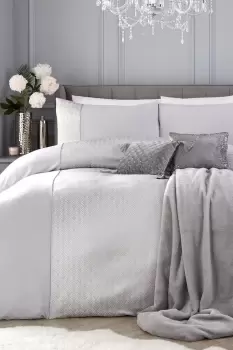 Image of 'Lana' Glitter Jacquard Duvet Cover Set