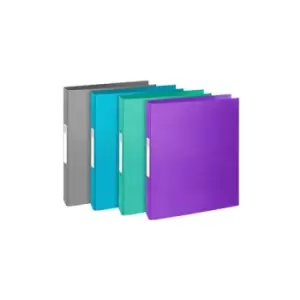 Image of Teksto Ringbinder 2 Ring 30mm Capacity A4 Assorted Colours (Pack 10) 54650E