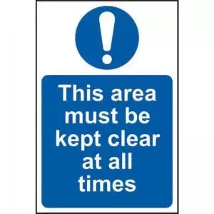 Image of This Area Must Be Kept Clear At All times&rsquo; Sign; Non