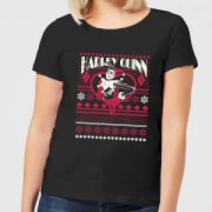 Image of DC Harley Quinn Womens Christmas T-Shirt - Black