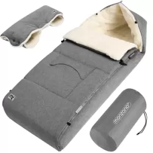 Image of Baby Footmuff Light Grey 90x56cm incl. Bag