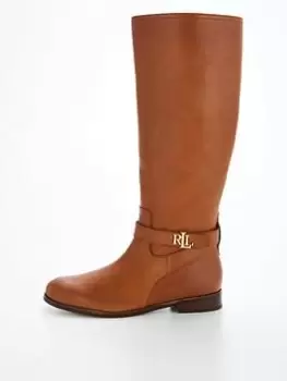 Image of Lauren by Ralph Lauren Brittaney Tall Boots - Brown , Brown, Size 6, Women