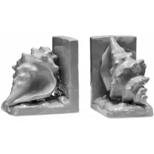 Image of Conch Grey Dolomite Bookends - Set of 2 - Premier Housewares