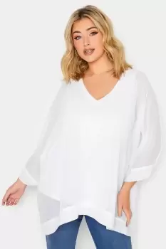 Image of Chiffon Cape Blouse