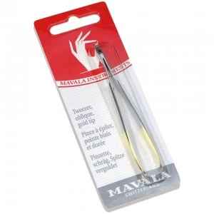 Image of Mavala Oblique Tweezers - Gold Tip