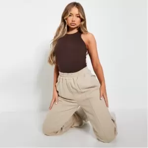 Image of I Saw It First Rib Racer Neck Bodysuit - Brown