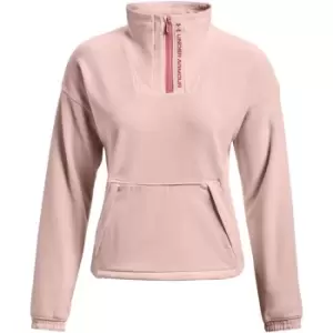Image of Under Armour Rush Fleece Zip Top Womens - Pink