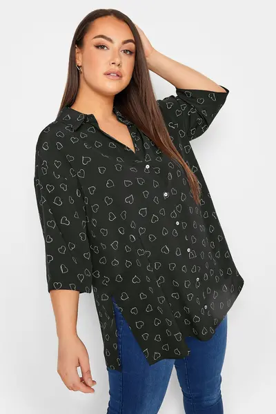 Image of Yours Printed Shirt Black