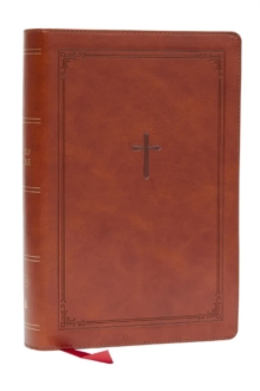 Image of KJV Giant Print End-of-Verse Reference Bible, Brown Leathersoft, Red Letter, Comfort Print Leather / fine binding