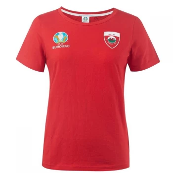 Image of UEFA Euro 2020 Wales Core T Shirt Ladies - Red