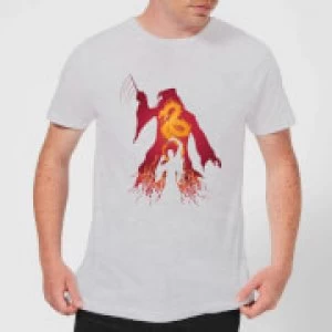 Image of Harry Potter Dumbledore Voldemort Mens T-Shirt - Grey - S
