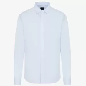 Image of Armani Exchange Light Blue Cotton Shirt - L