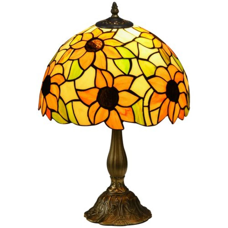 Image of HOMCOM Antique Table Lamp, for Bedroom Bedside, Bulb not Included, Sunflower - Homcom 5056725570781
