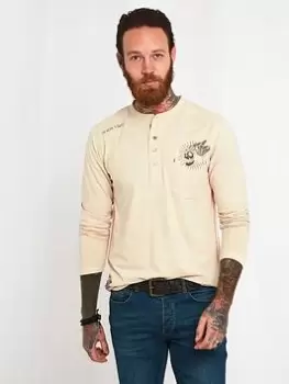 Image of Joe Browns One For The Road Henley - Brown, Brown Size M Men