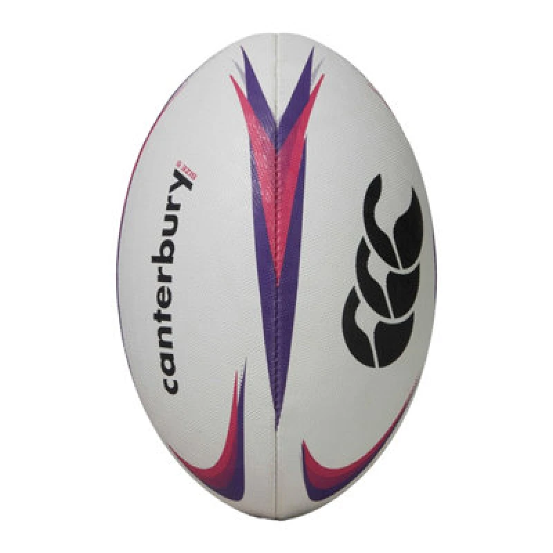 Image of Canterbury Mentre Rugby Ball White/violet/purple (5)