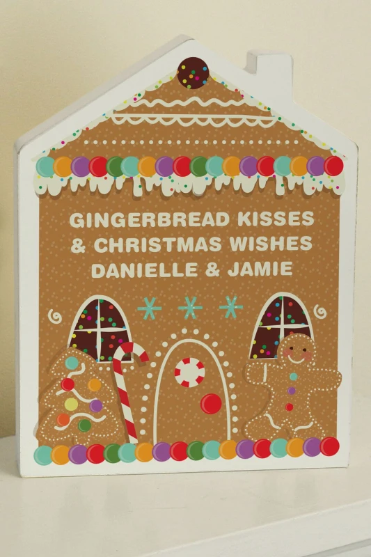 Image of Personalised Memento Company Personalised Message Gingerbread House Christmas Ornament
