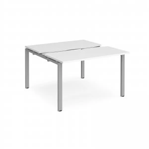 Image of Adapt II Sliding top Back to Back Desk s 1200mm x 1200mm - Silver Frame