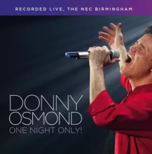 Image of One Night Only Recorded Live the NEC Birmingham by Donny Osmond CD Album