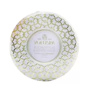 Image of Voluspa3 Wick Decorative Tin Candle - Eucalyptus & White Sage 340g/12oz